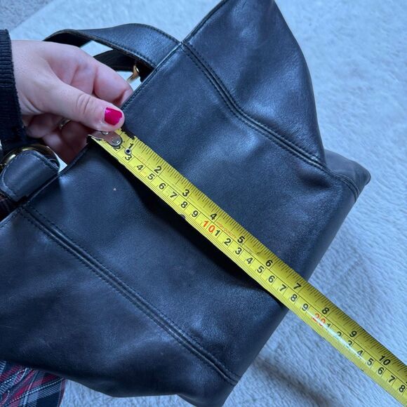 Vintage Coach Black Waverly Small Tote Bag Leather 90s Purse - Picture 7 of 9